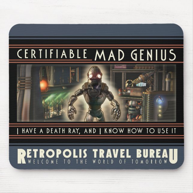 Certifiable Mad Genius Mouse Pad (Front)