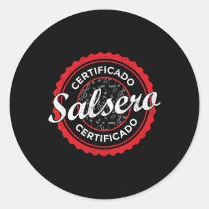 Certificado Salsero Funny Salsa Dancing  Classic Round Sticker
