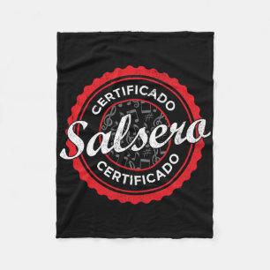 Certificado Salsero Funny Salsa Dancing Fleece Blanket