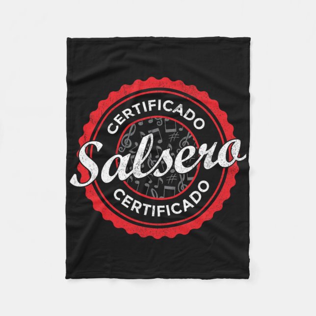 Certificado Salsero Funny Salsa Dancing  Fleece Blanket (Front)