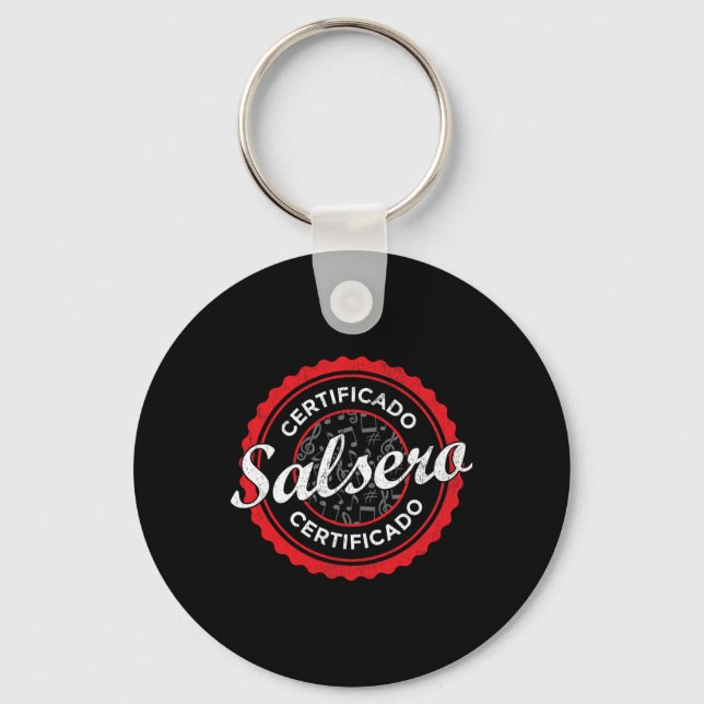 Certificado Salsero Funny Salsa Dancing  Key Ring (Front)