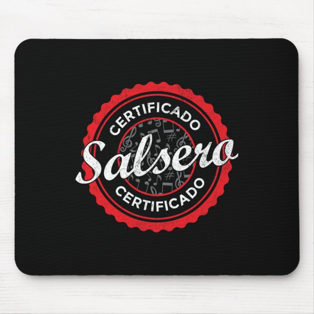 Certificado Salsero Funny Salsa Dancing  Mouse Pad (Front)