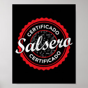 Certificado Salsero Funny Salsa Dancing Poster