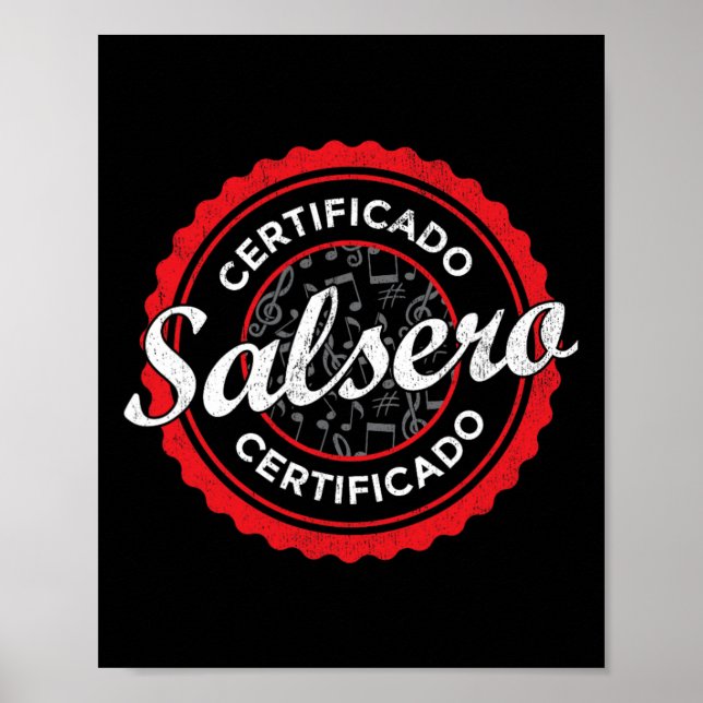 Certificado Salsero Funny Salsa Dancing  Poster (Front)