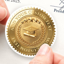 Certificate Diploma Custom 3D Foil Editable Gold