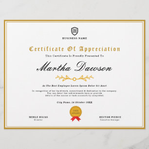 Certificate   Modern Business Logo Award Template
