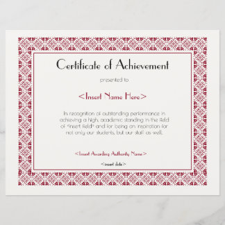 Certificate of Achevement