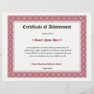 Certificate of Achevement