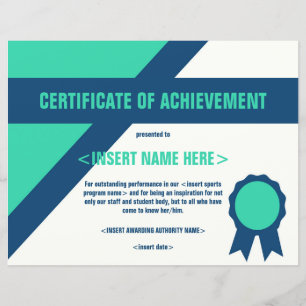 Certificate of Achevement
