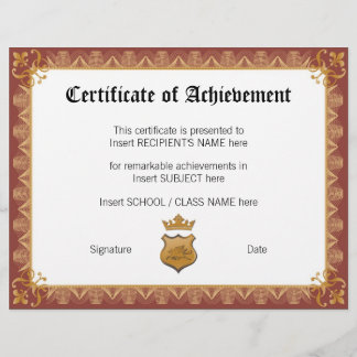 CERTIFICATE OF ACHIEVEMENT