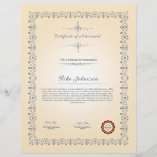 Certificate of Achievement Flyer
