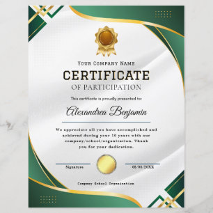 Certificate of Appreciation