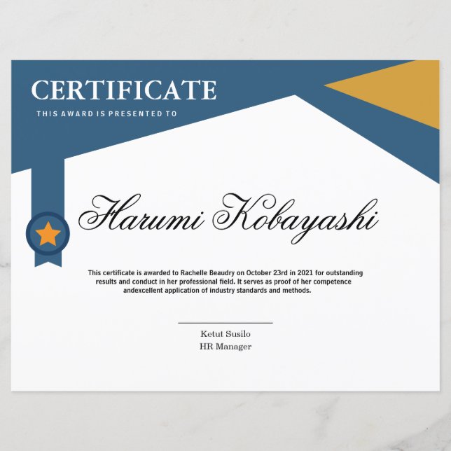 Certificate of Appreciation Template (Front)