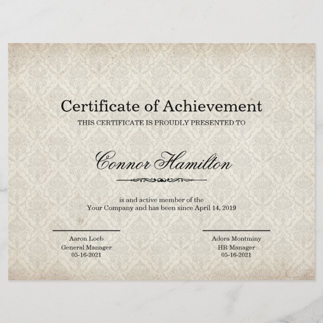 Certificate of Appreciation Template (Front)
