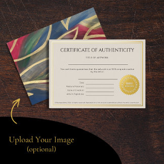 Certificate of Authenticity for Artists