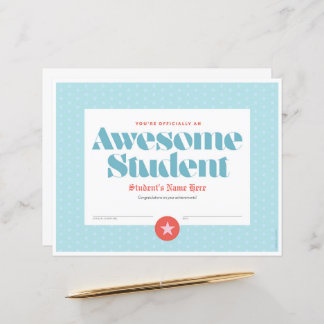 Certificate of Awesomeness