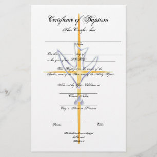 Certificate of Baptism-Adult