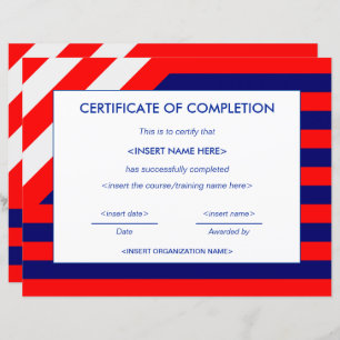 Certificate of Completion