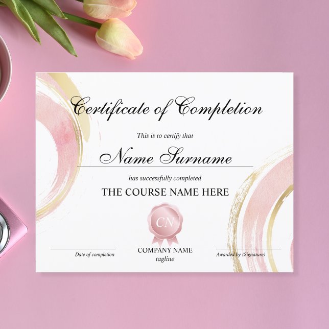 Certificate of Completion Award Course Abstract (Creator Uploaded)