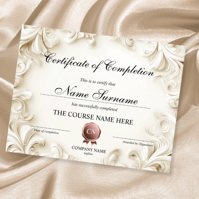 Certificate of Completion Award Course Abstract (Creator Uploaded)