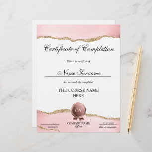 Certificate of Completion Award Course Completion