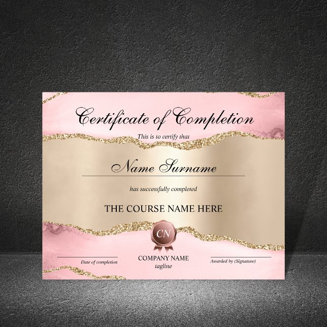 Certificate of Completion Award Course Completion (Creator Uploaded)