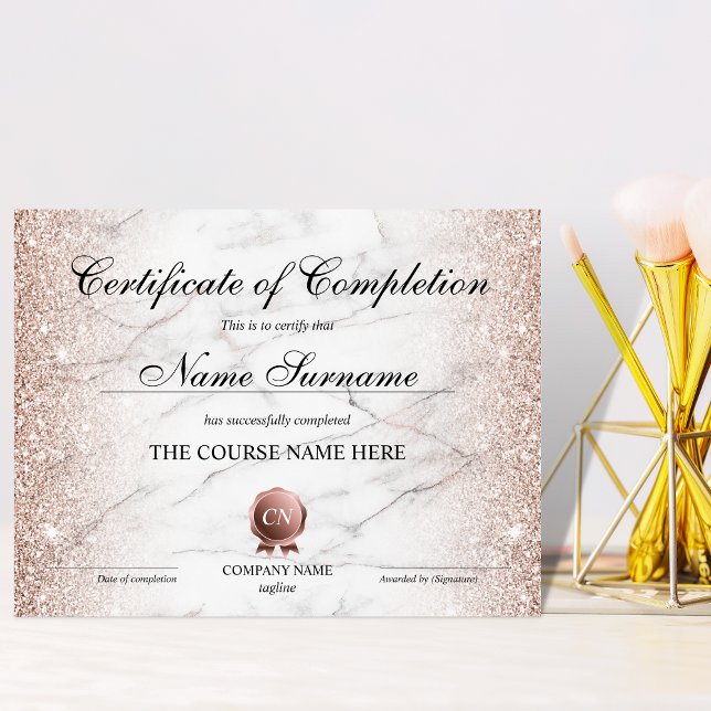 Certificate of Completion Award Course Completion (Creator Uploaded)