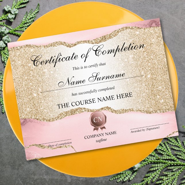 Certificate of Completion Award Course Completion (Creator Uploaded)
