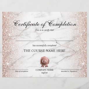 Certificate of Completion Award Course Completion