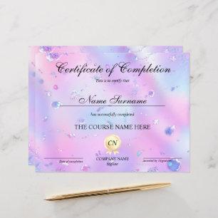 Certificate of Completion Award Course Completion