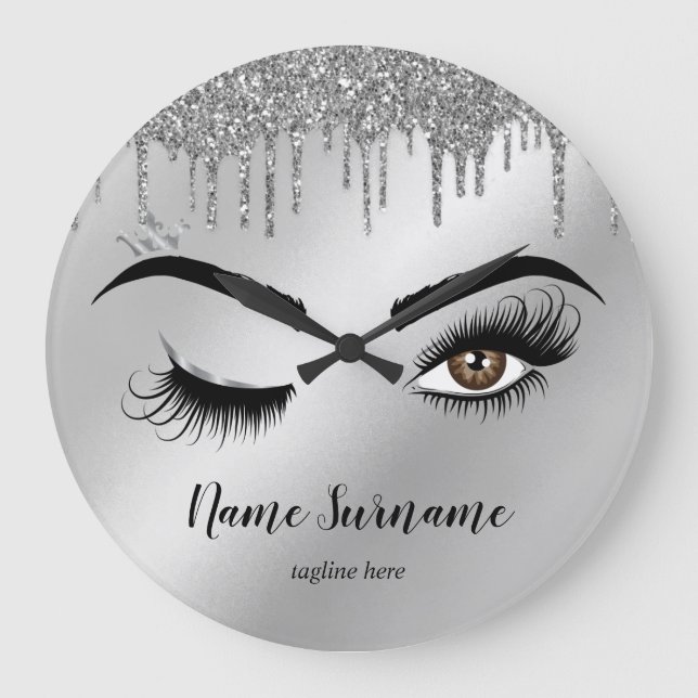 Certificate of Completion Award lashes Course Large Clock (Front)