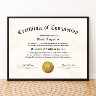 Certificate of Completion Print