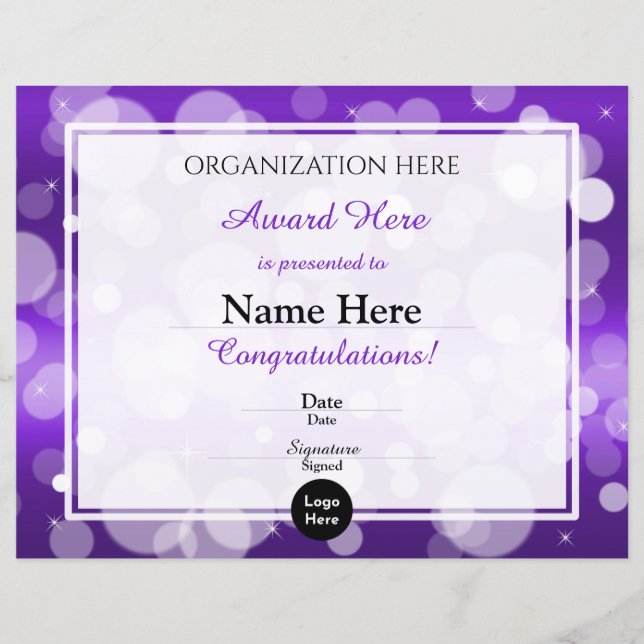 Certificate Template (Front)