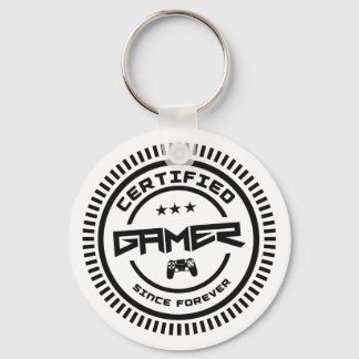 ✪ Certified 𝗚𝗔𝗠𝗘𝗥 Cool Logo Stamp for Gamers Key Ring