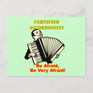Certified Accordionist Postcard