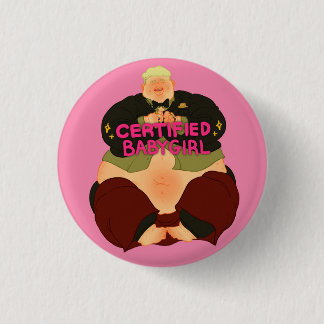 certified babygirl 3 cm round badge