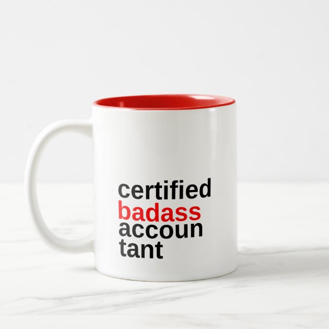Certified Badass Accountant Coffee Mug (Left)