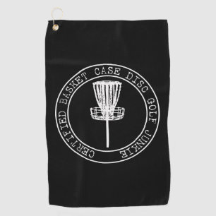 Certified Basket Case Disc Golf Junkie Golf Towel