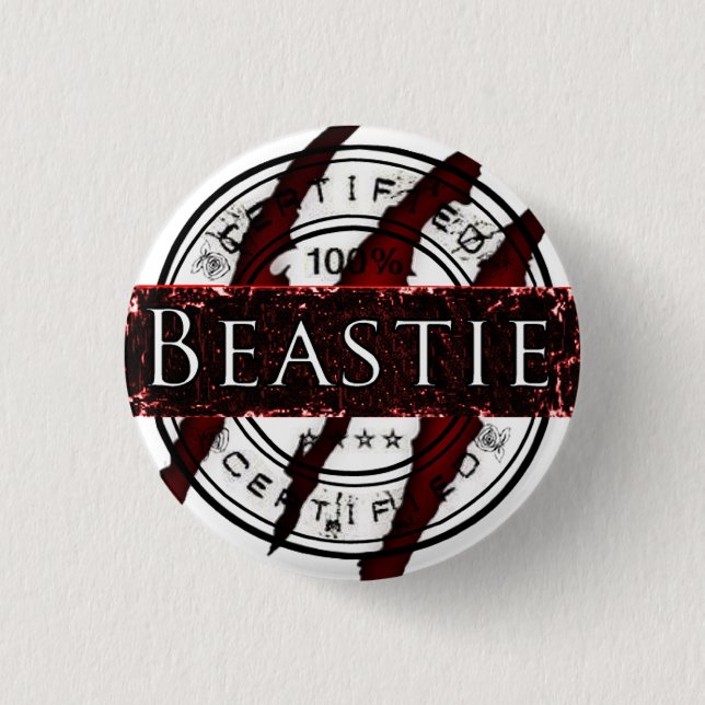 Certified Beastie Button (Front)