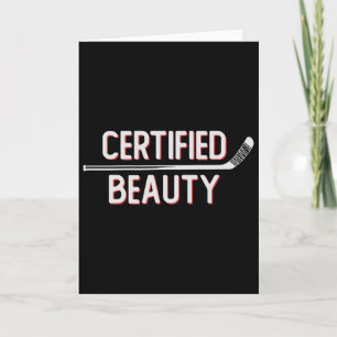 Certified Beauty Funny Ice Hockey Slang Wheel Snip Card