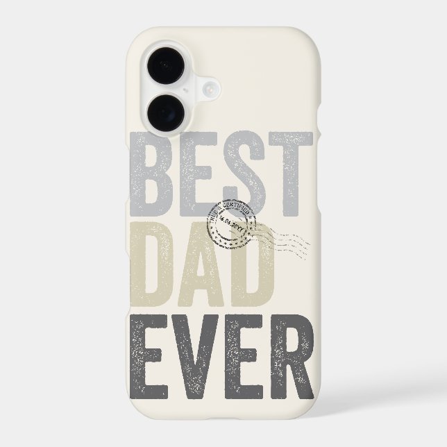 Certified Best Dad Ever Father's Day Typography (Back)