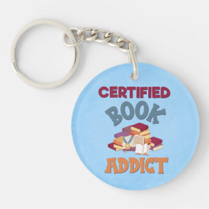 Certified Book Addict Key Ring