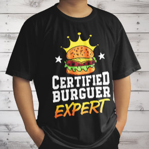 Certified Burger Expert Hamburger Handdrawn Burger T-Shirt