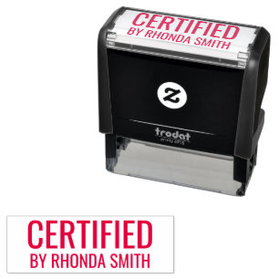 Certified by Name Self-inking Stamp