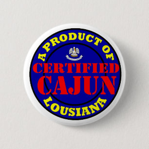 CERTIFIED CAJUN 6 CM ROUND BADGE