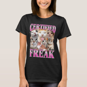 Certified cat graphic bootleg funny gen z humor T-Shirt
