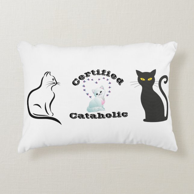 Certified Cataholic   Decorative Cushion (Front)