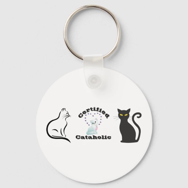 Certified Cataholic  Key Ring (Front)