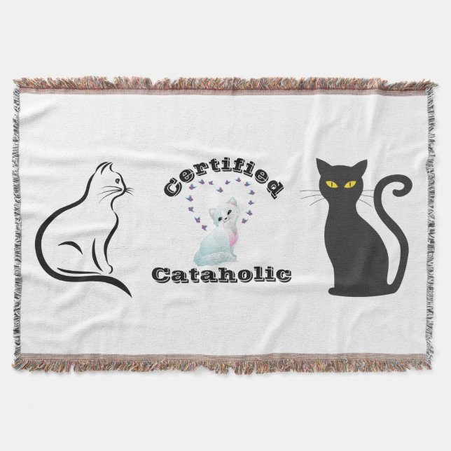 Certified Cataholic Throw Blanket (Front)