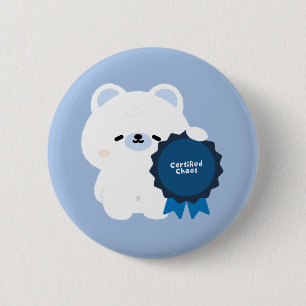 Certified Chaos Polar Bear 6 Cm Round Badge